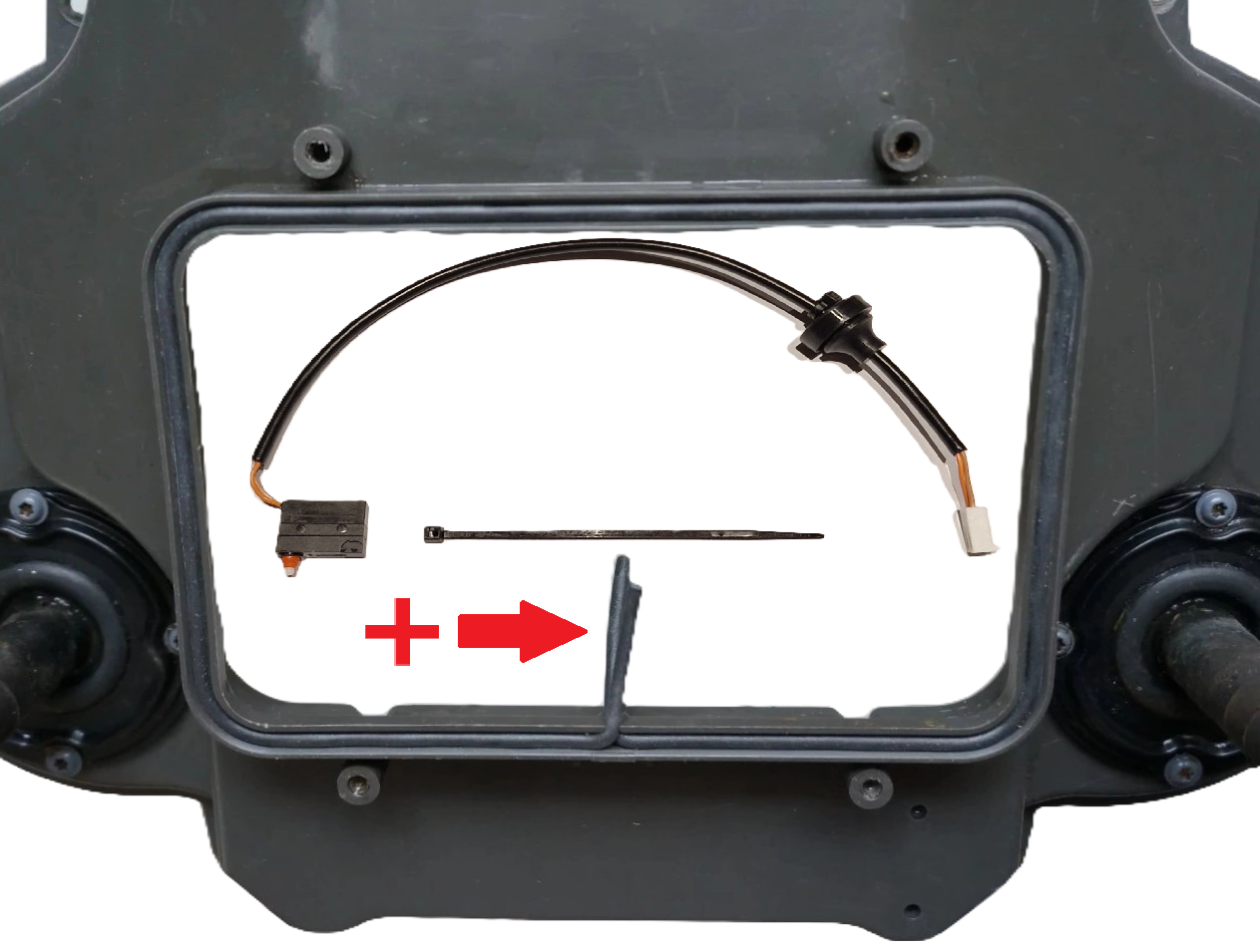 Microschakelaar en afdichting van de displaykap 220AC 230ACX Husqvarna Automower